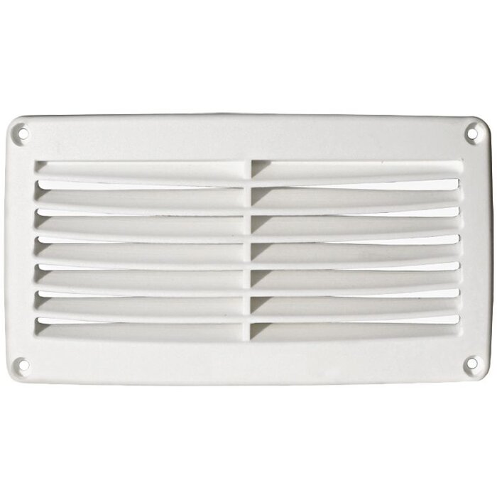 Ventilation Grille Rectangular 205x104mm ABS White