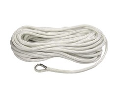 12mm x 8m Landvast met Oog Deluxe Wit Polyester