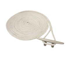 16mm x 12m Mooring Line with Loop Deluxe Polyester White