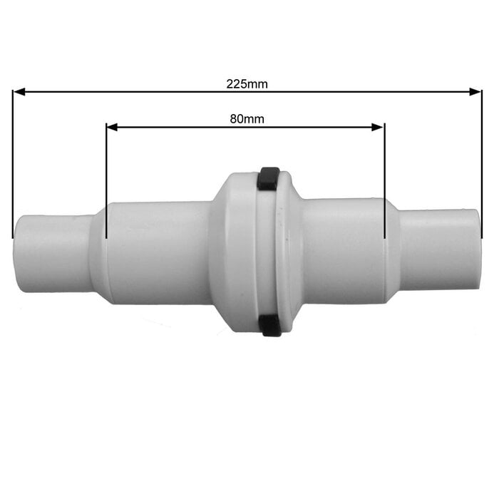 Terugslagklep Waterslang Recht 32 en 38mm