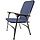 Foldable Deck Chair with Wooden Armrest Blue