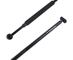 Telescopische Helmstokverlenger 70-122cm Zwart Geanodiseerd