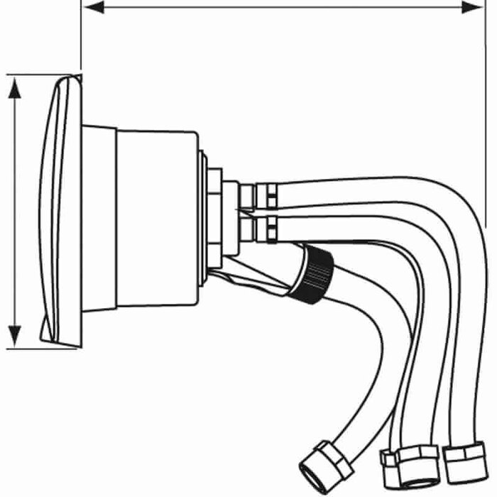 Case with Shower & Mixer Tap Built-In