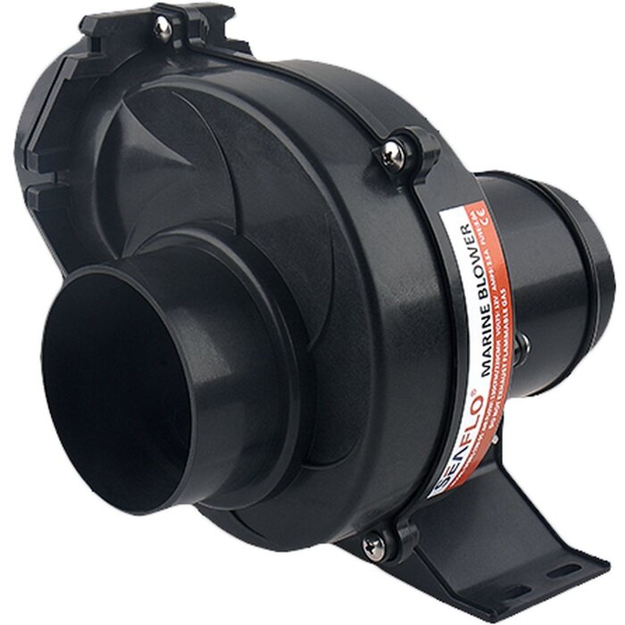 Bilge Ventilator 130 Cfm 12V met Support en Slangkoppeling