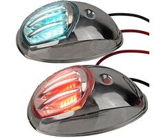 Port & Starboard LED Navigation Lights 93mm Up To 12m SS316