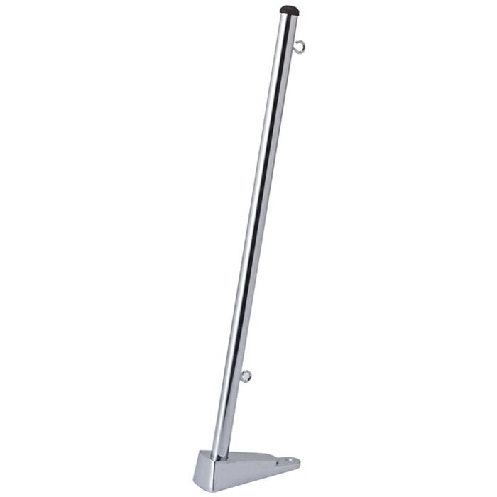 Boat Flag Pole 50cm with Holder Chrome Plated
