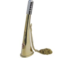 Misthoorn Messing met Ketting 15cm