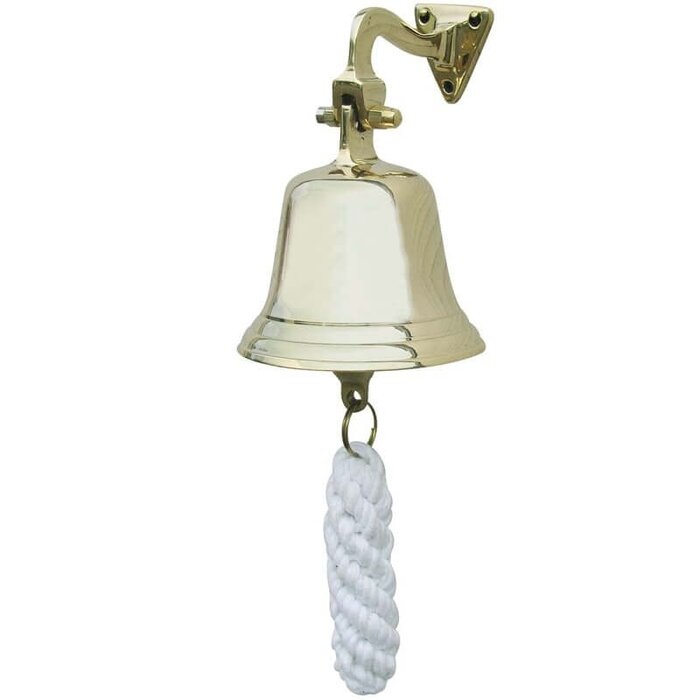 Brass Ships Bell with Rope 7.5cm