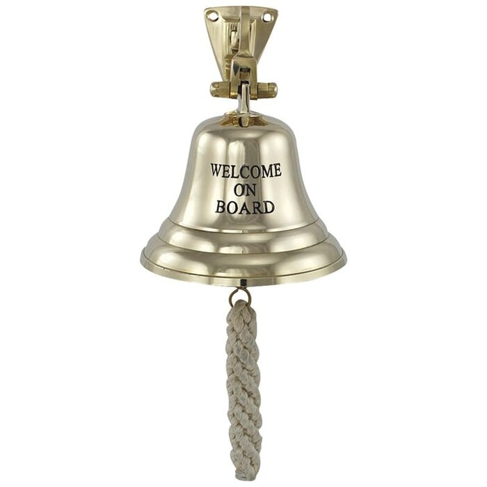 Scheepsbel Welcome On Board Messing 10cm