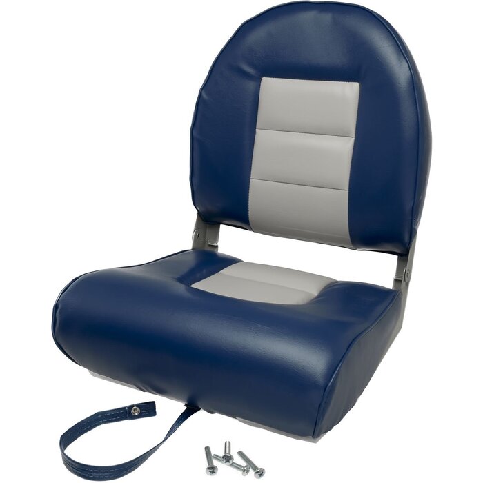 Folding Boat Seat 55x43x56cm Blue-Light Grey