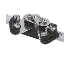 Viadana Traveller with 2 Sheaves & Cam Cleats for 19x13.4mm Track