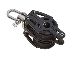 Viadana Carbo 38mm Tweeschijfs Blok met Hondsvot