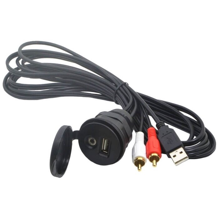 Waterproof Usb & 3.5mm Aux Input Adapter