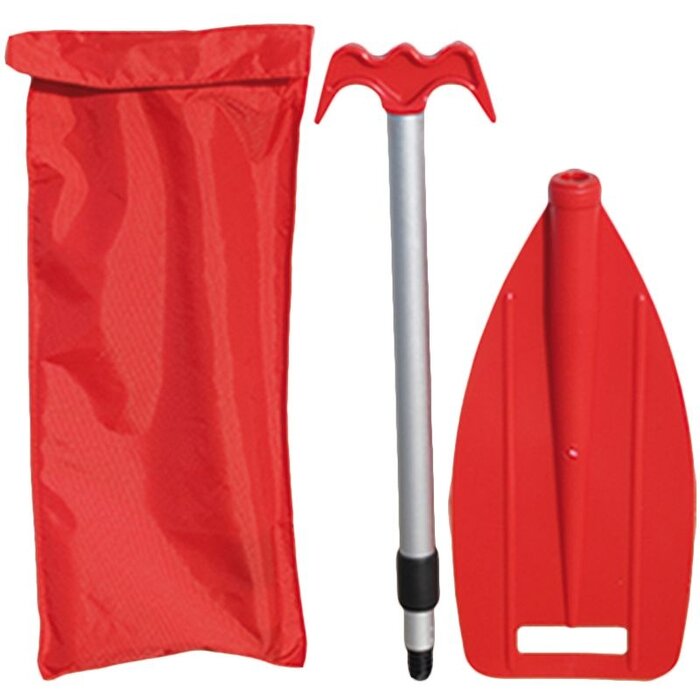 Telescopic and Detachable Paddle with Boat Hook 81-107cm