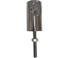 Boat Rail End Fitting 25mm 90 Degree with Stud SS316