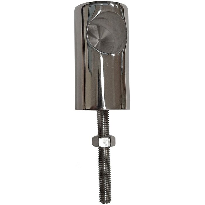 Boat Rail End Fitting 25mm 90 Degree with Stud SS316