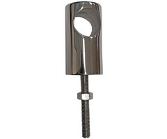 Boat Rail Center Fitting 25mm 90 Degree with Stud SS316