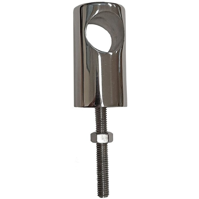 Boat Rail Center Fitting 25mm 90 Degree with Stud SS316