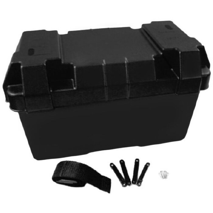 Battery Box with Strap & Webbing Bridges 394x185x193mm