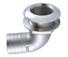 Through Hull Fitting 90 Degrees 19mm SS316