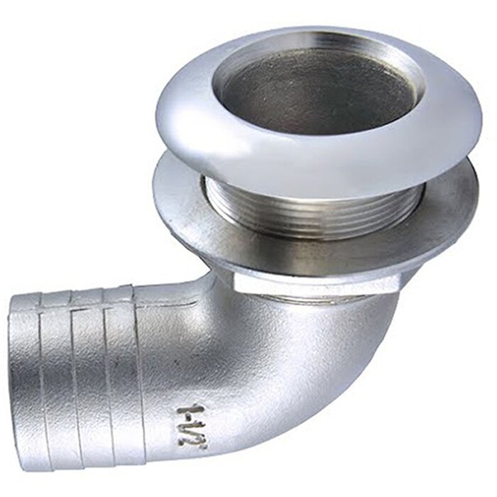 Huiddoorvoer 90 graden 19mm Rvs