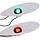Port & Starboard LED Navigation Lights 195mm Built-In Up To 12m White