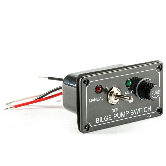 Bilge Pump Switch Panel IP65 3 Way 90x50mm
