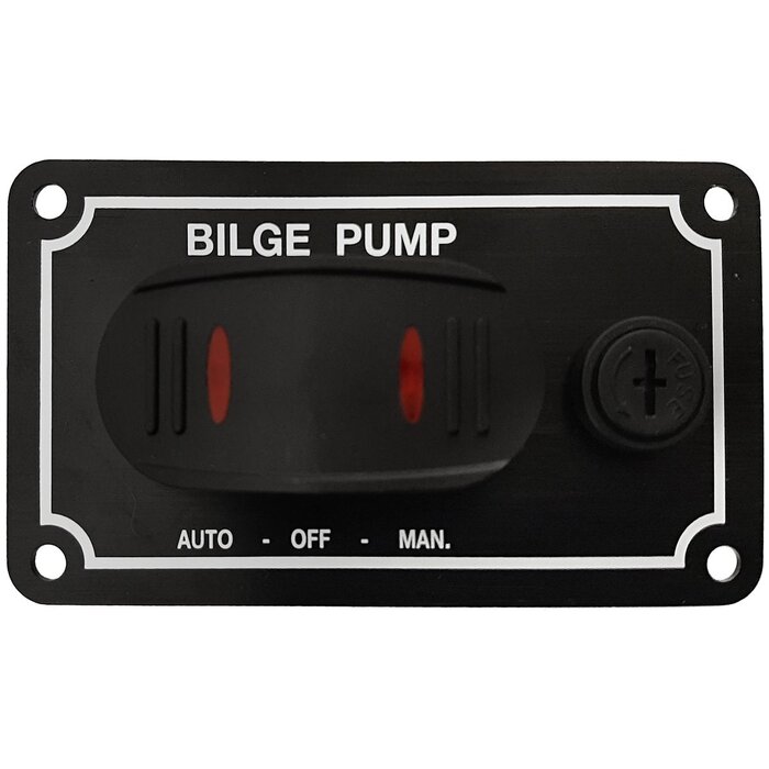 Bilge Pump Switch Panel IP65 Waterproof 3 Way 89x51mm