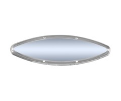 Porthole Oval 400x130mm Closed SS316