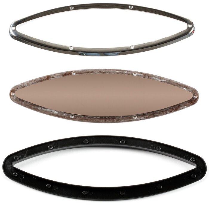 Porthole Oval 400x130mm Closed SS316