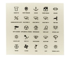 Stickervel voor Schakelpanelen met 25 Aanduidingen