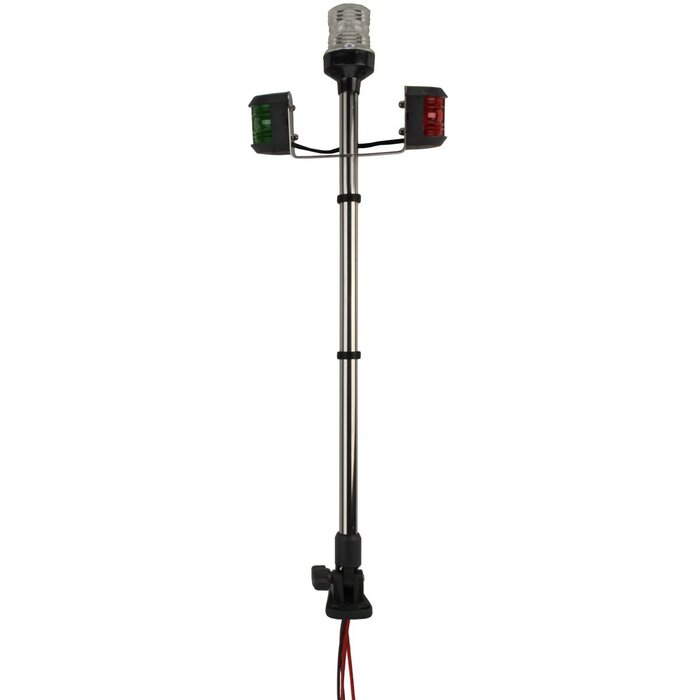 Tri-Colour Pole Light 60cm Foldable SS316