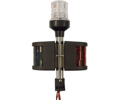 Tri-Colour Pole Light 22cm SS316