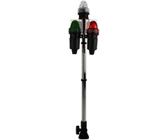 Tri-Colour Battery Powered Pole Light 60cm Foldable SS316