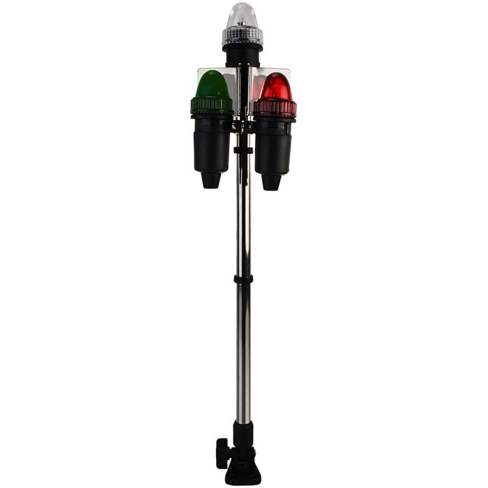 Tri-Colour Battery Powered Pole Light 60cm Foldable SS316