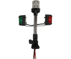 Tri-Colour Pole Light 26cm Foldable Up To 12m SS316