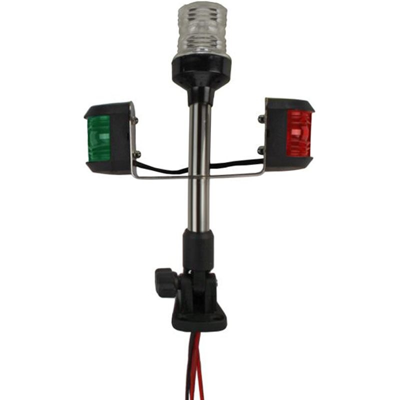 Tri-Colour Pole Light 26cm Foldable Up To 12m SS316