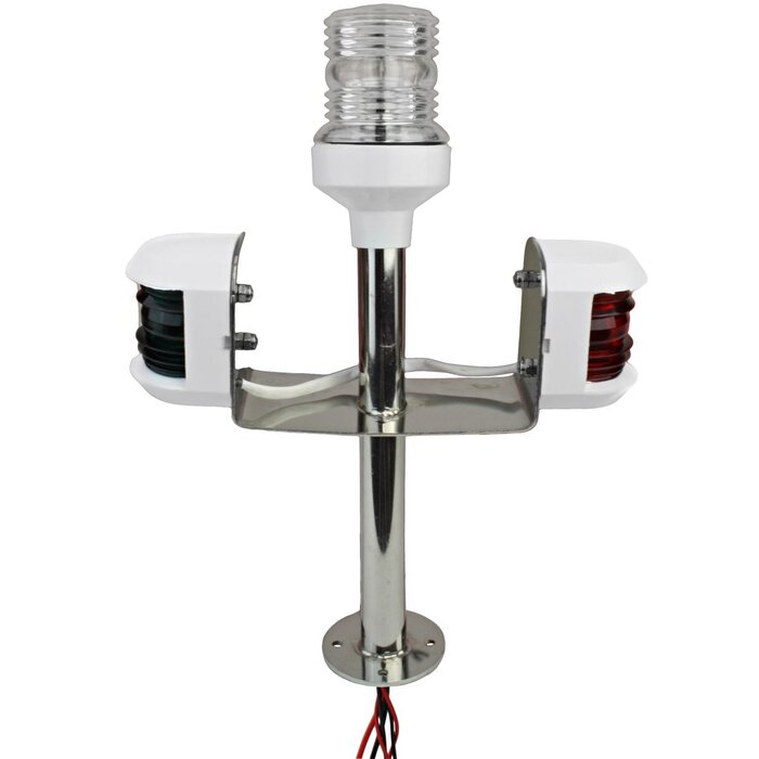 Tri-Colour Pole Light 26cm SS316