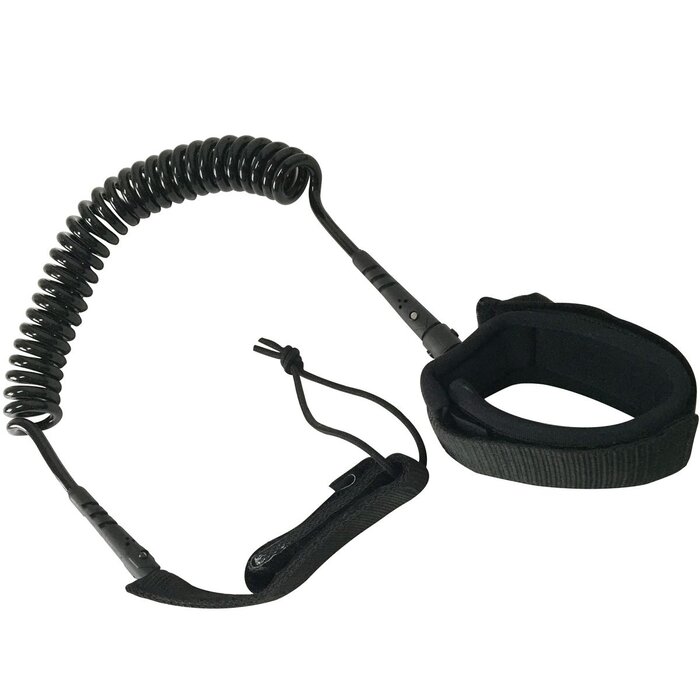 Sup Board Enkel Leash CoiLED Zwart