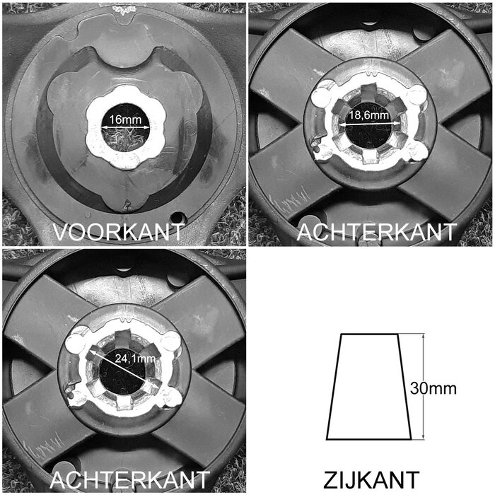 Stuurwiel Boot 320mm Zwart
