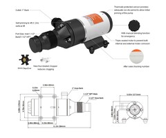 Seaflo 45 L/min Vuilwaterpomp 24 Volt