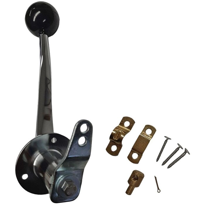 Boat Throttle Control 185mm Side Mount Chrome Plated Brass