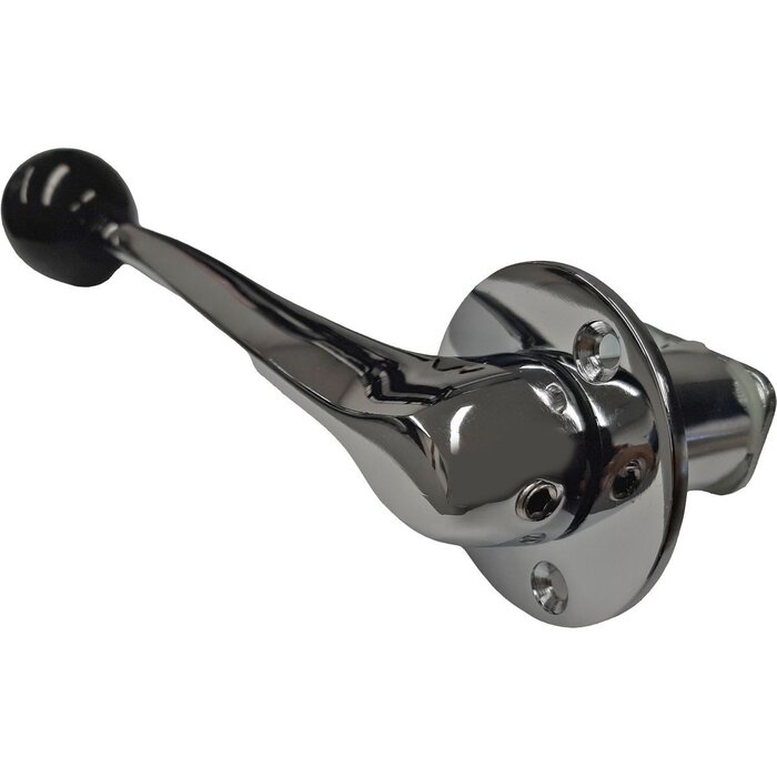 Gashendel Boot 185mm Zijmontage Messing Verchroomd