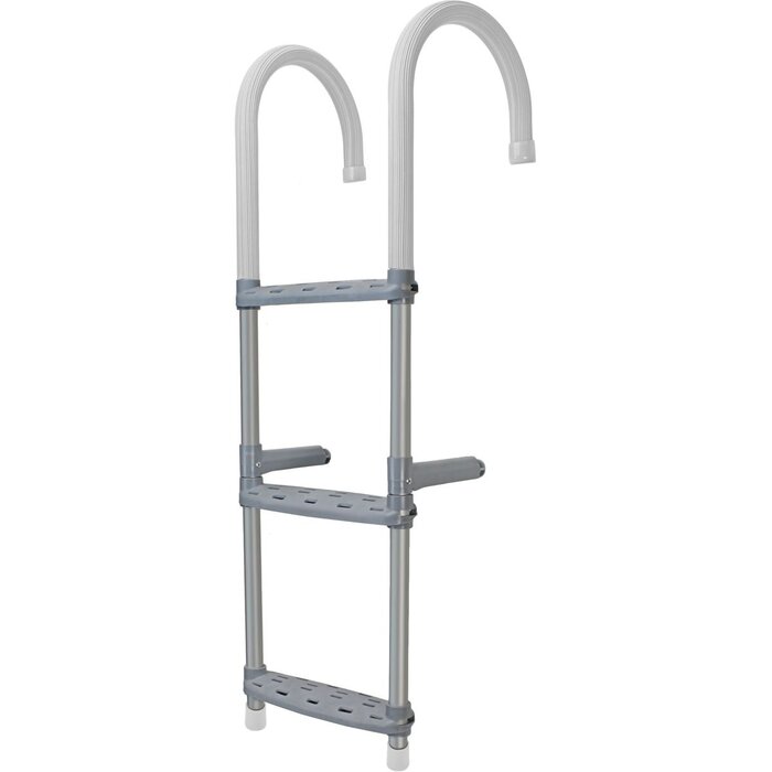 Removable Hook On Boat Ladder 3 Steps 94x30cm Aluminium