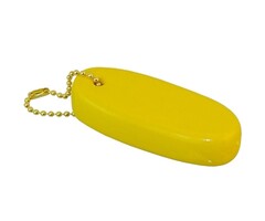 Drijvende Sleutelhanger Zacht 83x40mm Geel