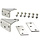 Optimist Transom Gudgeons with Backing Plates & Bolts