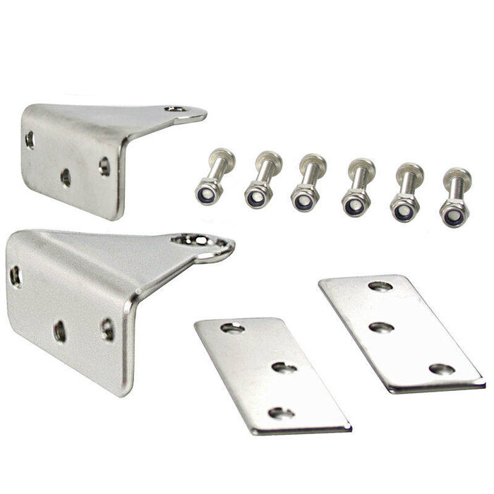 Optimist Transom Gudgeons with Backing Plates & Bolts