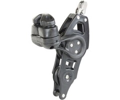 Nautos 57-39mm Fiddle Block with Swivel Becket and Cleat