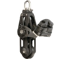 Nautos 45-28mm Fiddle Block with Swivel and Cleat