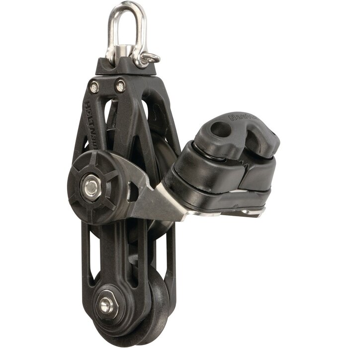 Nautos 45-28mm Fiddle Block with Swivel and Cleat
